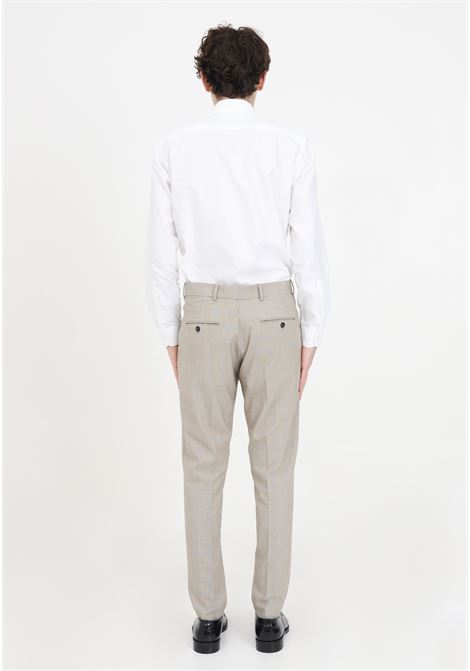 Beige men's trousers with checked pattern SELECTED HOMME | 16092556Sand